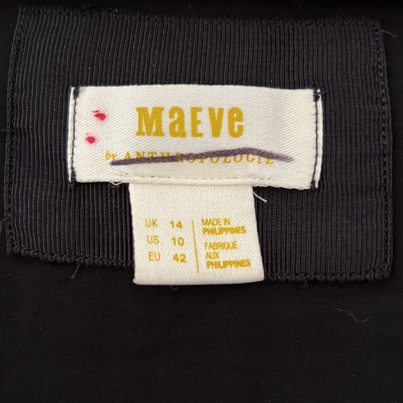 Anthropologie Maeve Tweed Mini Dress Black White NWOT - Picture 13 of 16